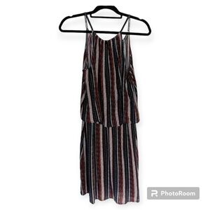 Splendid Red White and Blue Tiered Dress sz M